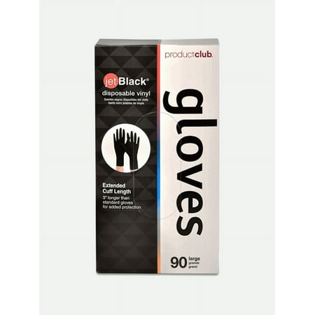 Product Club 90 ct. jetBlack® Vinyl Disposable Gloves - Large