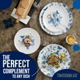 thumbnail image 7 of Crown Display Blue Floral Disposable Plates 200 Pc Set | 100x8" & 100x10" Plastic Dinnerware, 7 of 7