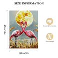 thumbnail image 2 of ONETECH  Pink Flamingo Wall Art Love Birds with Full Moon Pictures Canvas Prints Wildlife Landscape Painting for Bedroom Bathroom Decorations Christmas Gifts, 2 of 5