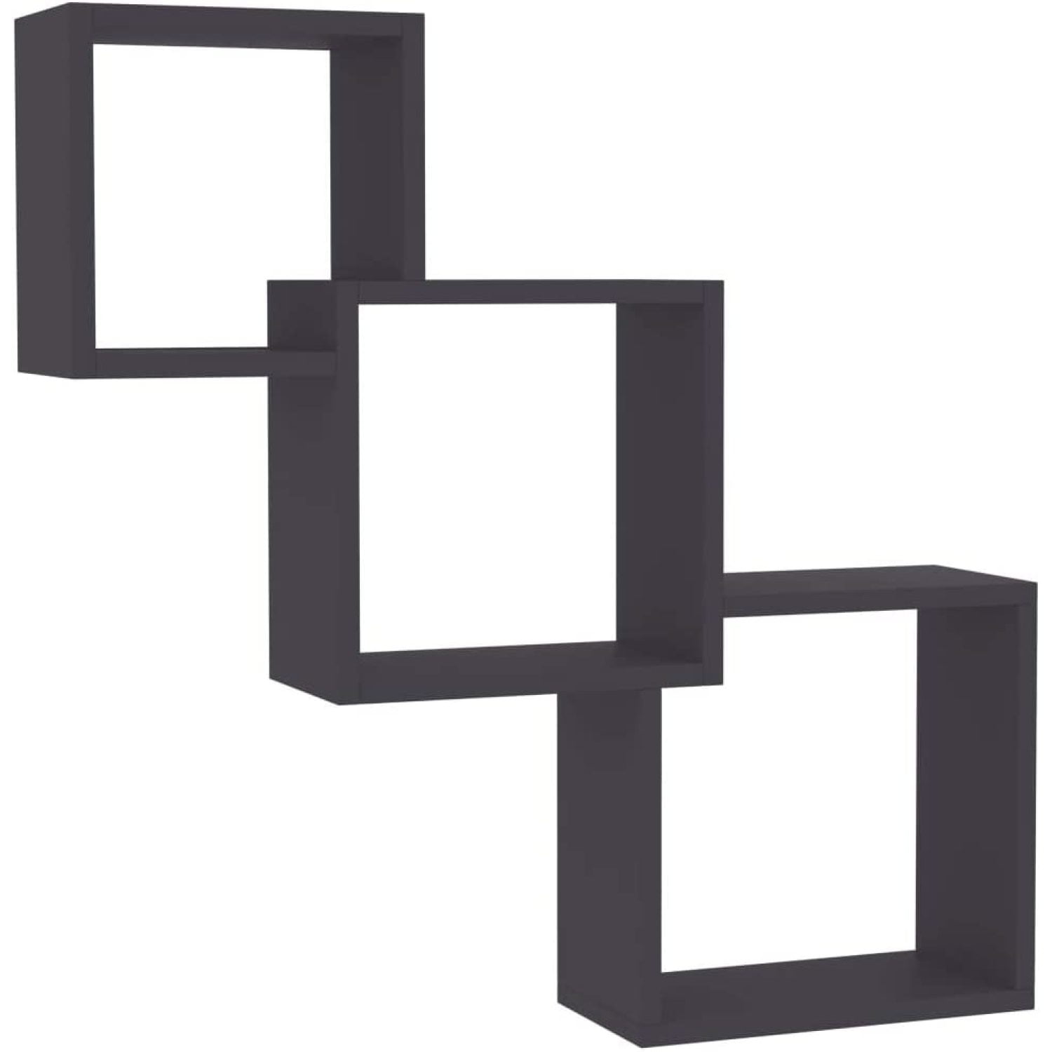 Cube Wall Shelves Gray 33.3"x5.9"x10.6" Chipboard