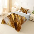thumbnail image 2 of Homewish Gradient Watercolor Art Twin Comforter Sets,Contemporary Aesthetic Bedding Set,Brown Gold,Light Gray Reversible,2pcs,1 Comforter and 1 Pillowcase, 2 of 7
