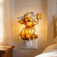 thumbnail image 3 of Dvkptbk table lamp Heart Valentines Night Light Heart Plug Into Wall Nightlight Stained Glass Holiday Decorations Spring Home, 3 of 5