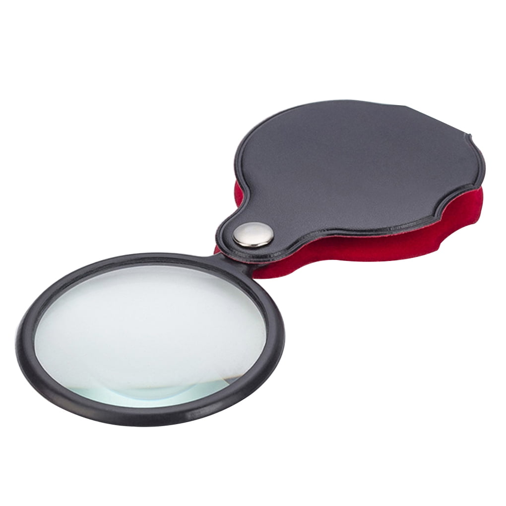 2pcs 10x Small Pocket Magnify Glass Premium Folding Mini Magnifying Glass  With Rotating Protective Sheath, Apply To Reading, Science, Jewelry,  Hobbies