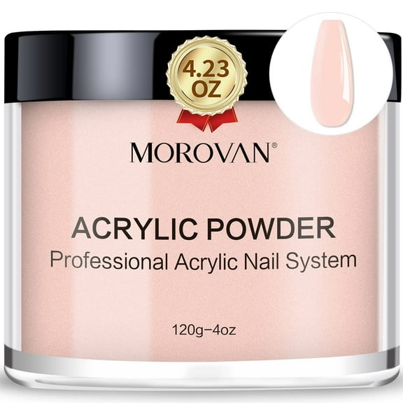Morovan Acrylic Powder Nude Pink Color 4oz Professional Acrylic Nail Powder for Acrylic Nails