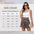 thumbnail image 2 of TEMOFON Summer Shorts for Women Elastic Waist Loose Beach Shorts with Pocket Floral Black Red Ruffle S, 2 of 8