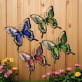 thumbnail image 6 of Metal Butterfly Wall Art Decor 4 Pack, Colorful Hanging Butterfly Sculpture for Indoor Outdoor Garden Yard Patio Fence, Gift for Mom Friend A, 6 of 6