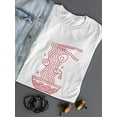 thumbnail image 3 of Noodle Lineart Colorless T-Shirt Women -Smartprints Designs, Female x-Large, 3 of 4