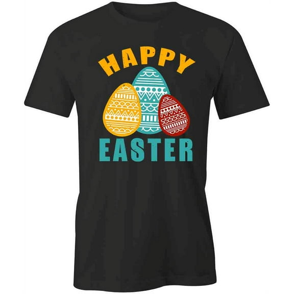 Happy Easter T-Shirt | Fun Holiday Black Tee Gift