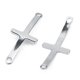 thumbnail image 5 of 10 piezas de acero inoxidable en forma de cruz colgante DIY accesorios de fabricación de joyas para collar pulsera (plata), 5 of 5