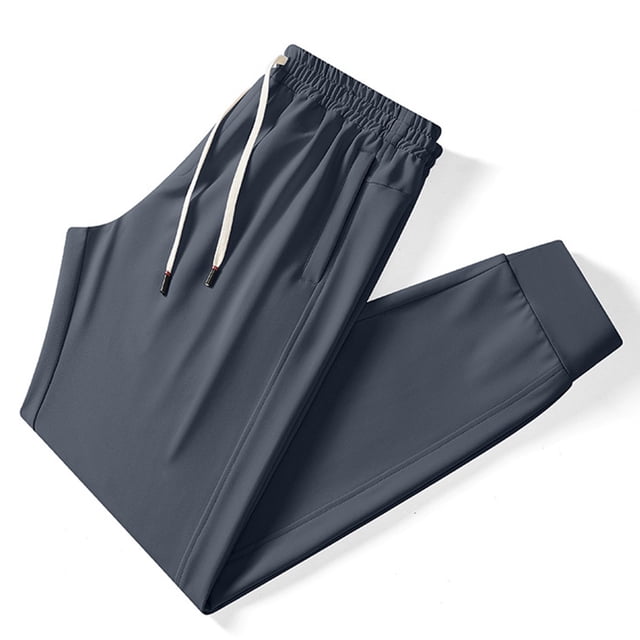 Ceisia Men's All-Season Solid Color Jogger Gift Pants - Elastic Drawstring Waist Breathable Comfort Leg Binding Pants