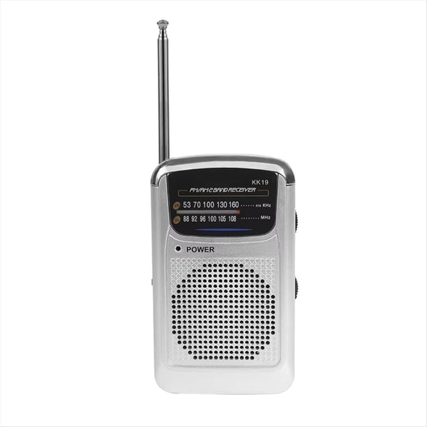 Mini Radio Portátil con Altavoz Integrado, Bandas SW/AM/FM, Antena Telescópica para Emergencias en Interiores y Exteriores.
