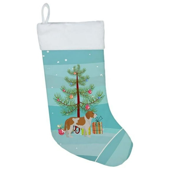 Caroline's Treasures Beaglier 1 Multi-color Christmas Stocking, with Soft Suede Fabric 18"