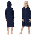 thumbnail image 4 of Hotiary Long Sleeve Hooded Zipper Sleeping Skirt for Girls Autumn and Winter Solid Color Casual Housecoat for 5-14 Years Kids Teen, 4 of 6
