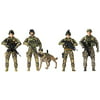 Elite Force Army Ranger Action Figures , 5 Pack Military Toy Soldiers Playset | Realistic Gear and Accessories , Sunny Days Entertainment