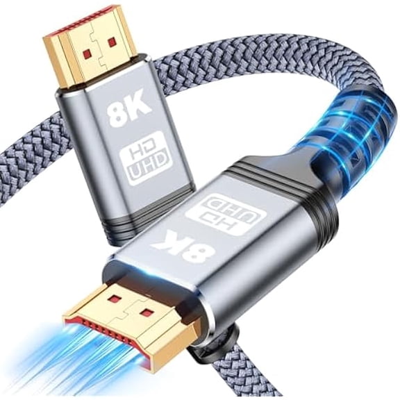 8K 10K 4K HDMI Cable 48Gbps 9.8FT/3M, Certified Ultra High Speed HDMI Cable Braided Cord-4K@120Hz 8K@60Hz, DTS:X, HDCP 2.2 & 2.3, HDR 10 Compatible with Roku TV/PS5/HDTV/Blu-ray
