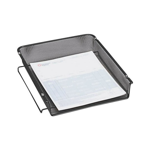 Staples Black Wire Mesh Stackable Letter Tray 23209CC