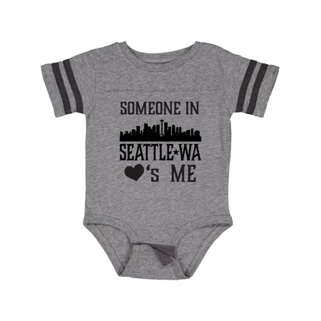 

Inktastic Seattle Washington Someone Loves Me Skyline Gift Baby Boy or Baby Girl Bodysuit