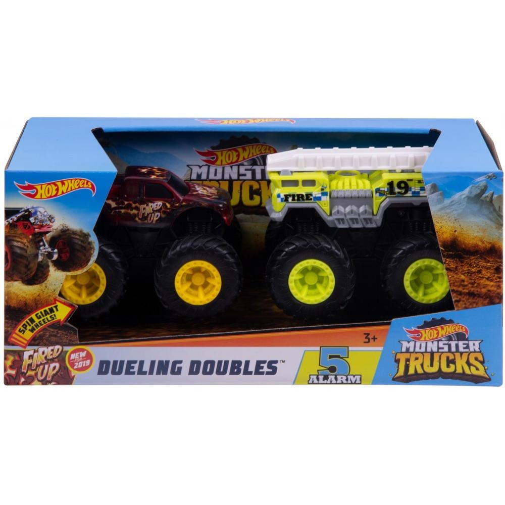 Hot Wheels Monster Trucks Double Troubles Hotweiler 124 Vehicle Mattel Toys  - ToyWiz