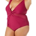 thumbnail image 3 of Terra and Sky Women's Plus Solid Crossback One Piece, 3 of 5