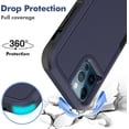 thumbnail image 3 of for iPhone 12 / iPhone 12 PRO Case: Dual Layer Protective Heavy Duty Cell Phone Case Shockproof Rugged Bumper Tough with Screen Protector - Military Grade Drop Tested for iPhone 12/12 PRO, Blue, 3 of 16
