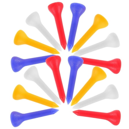 IBASETOY 100Pack Cylindrical Golf Tees Assorted Color Plastic for Golf Playing