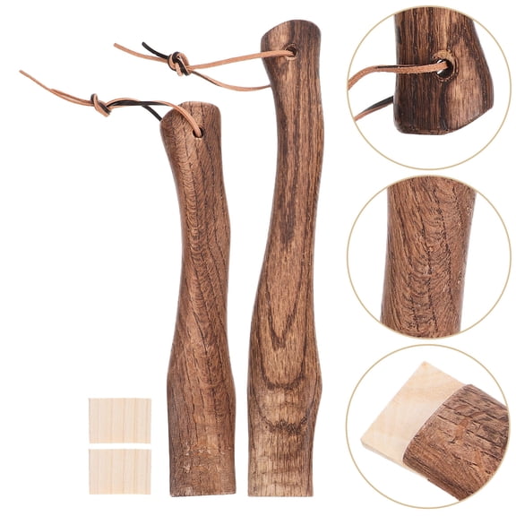 Pretyzoom 2Pcs Wooden Tool Handle Replacement for Hatchet and Hammer Multi Use