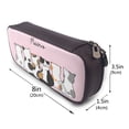 thumbnail image 3 of Lsque Cute Cats Printed Big Capacity PU Leather Pencil Case Large Pencil Pouch Stationery Pen Bag Pencil Holder for Teen, 3 of 6