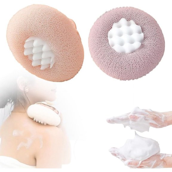 Super Soft Sunflower Suction Cup Bath Ball, 2025 Upgraded 2-in-1 Bath Sponges for Shower Women, Body Wash Infused Sponge, Bath Shower Scrubber Loofah for Women Cleaning Brush (4)