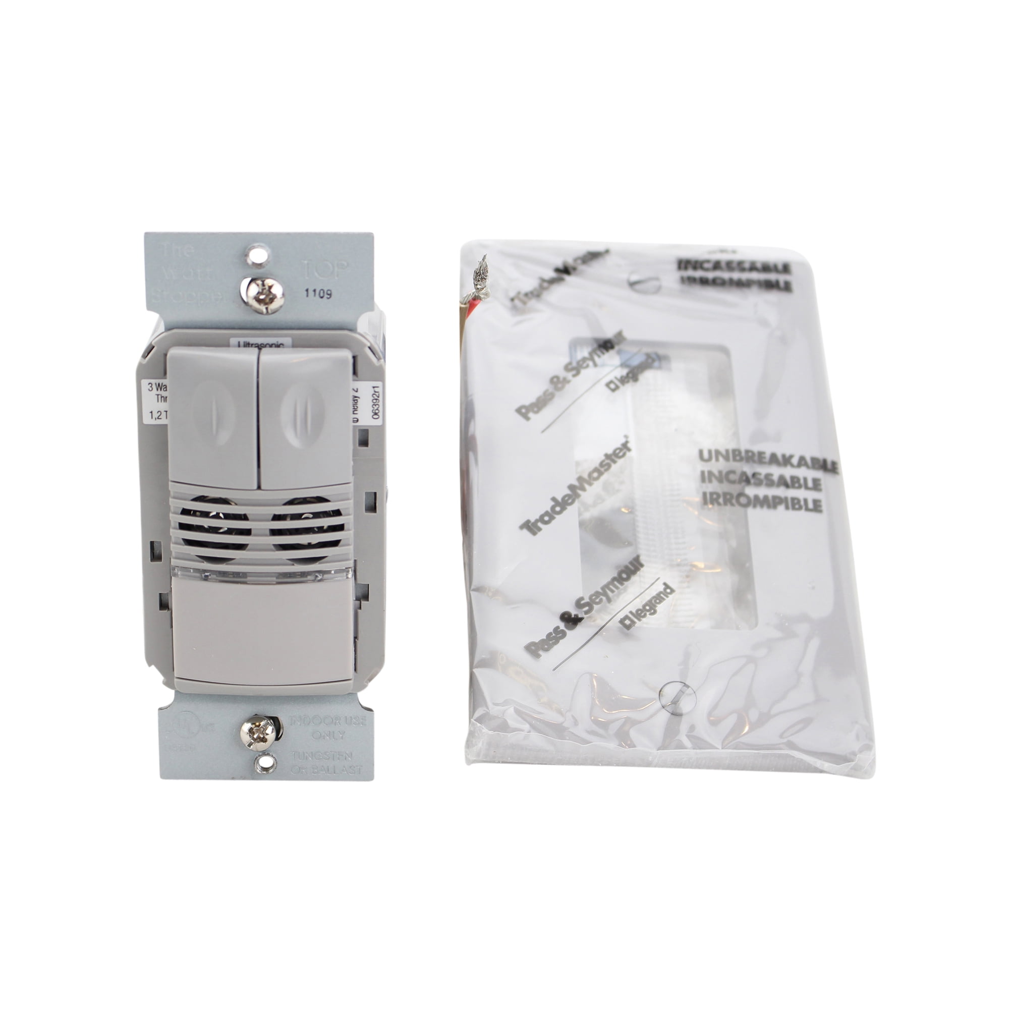 Watt Stopper PW100G PIR Wall Switch Occupancy Sensor, 120/277V, Grey