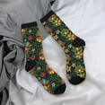 thumbnail image 5 of Daiia Mask Tropical Flower Print Crew Socks – Soft Breathable Long Socks for Men & Women, Moisture-Wicking & Comfortable Daily Wear Socks, One-Size Fits Most (US 5-11), 5 of 6