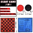 thumbnail image 2 of Aljoin 3 in 1 Giant Checkers Game Set, 2 of 10