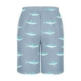 thumbnail image 5 of Viluyesy Mens Swim Trunks, Quick Dry Drawstring Surfing Graphic Swimwear Beach Board Shorts with Pockets Light Blue XL, 5 of 5