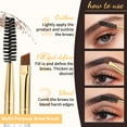 thumbnail image 4 of Docolor Eyebrow Brush Duo End, Professional Eyelash Separator Eyeliner Angled Eye Brow Brush and Spoolie Brush for Shaping and Defining Eyebrows, 4 of 15