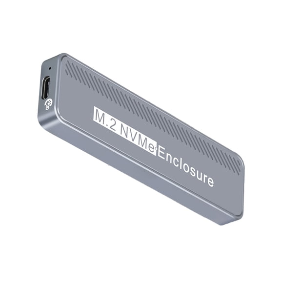 Portable M.2 NVMe SSD Case Enclosure USB 3.2 Type C Hard Drive Storage Box 4TB and 2230-2280 SSDs Alloy Case