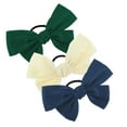 thumbnail image 4 of NOMADIC NOOK 3 Pcs Bowknot Hair Rope Hair Scrunchies for Women for Girls Green&Navy Blue&Beige, 4 of 5