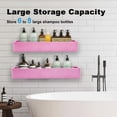 thumbnail image 3 of Shuntong Premium Shower Caddy, Adhesive Bathroom Shower Organizer and Storage, No Drill Shower Shelves for Inside Shower, Rustproof Shower Storage Rack 4 Pack Pink, 3 of 7