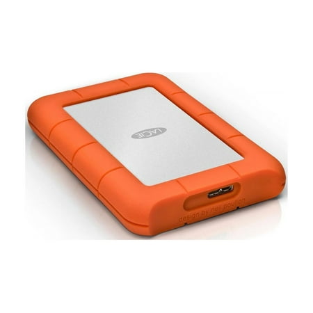 LaCie - Rugged Mini 5TB External USB 3.0 Portable Hard Drive with Rescue Data Recovery Services - Orange/Silver