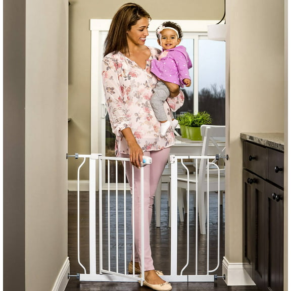 Regalo Extra Wide Baby Gate, 29"-38.5" with Walk Through Door, For Ages 6 to 24 Months
