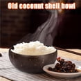 thumbnail image 3 of Bearachild Cuenco de coco Cuencos de Fideos de arroz Sopa Fruta Ensaladera Suministros de cocina Artesanía Decoración Durable Ligero Almacenamiento y organización del hogar Bearachild HA023653-00, 3 of 6