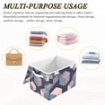 thumbnail image 6 of Yayeee Collapsible Storage Bin with Lid Fabric Closet Decorative Basket with Handles, Dark Cubes, 6 of 7