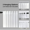 thumbnail image 4 of Pure White Back Tab Linen Textured Curtains 120 Inch Length for Living Room Bedroom Large Window, 10ft Tall Extra Long Boho Semi Sheer Window Drapes for Patio High Ceiling Balcony, Set 2 Panels, 4 of 18