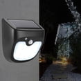 thumbnail image 3 of Solar Powered Waterproof LED Wall Light Human Body Sensor Sconce Lamp for Courtyard Black, 3 of 8