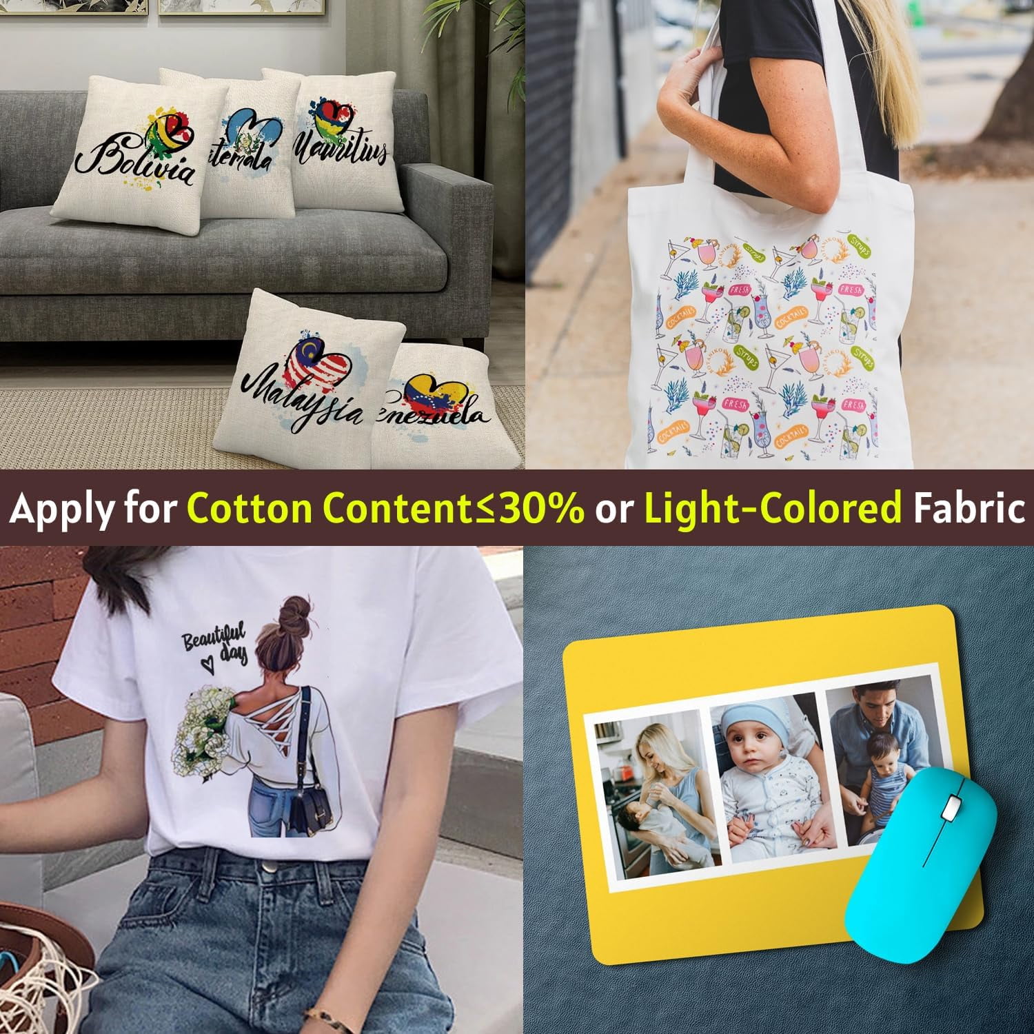 Sublimation Paper 11x17 Inch, 100 Sheets Sublimation Paper for Any Inkjet Printer with Sublimation Ink for T-shirts, Tumblers, Mugs & Other Sublimation Blanks (A3)