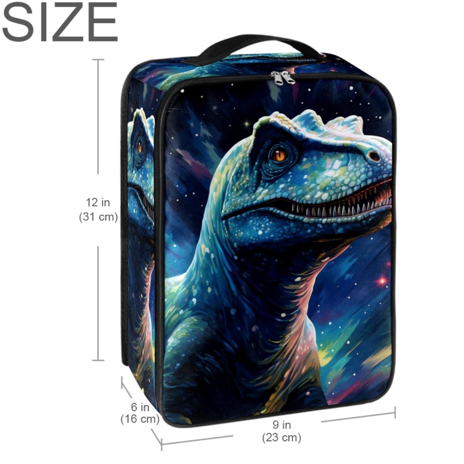 Starry Dinosaur Durable Polyester Shoe Storage Box - 23x31cm/9x12in Size | Keep Your Shoes Organized and