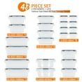 thumbnail image 4 of 48 PCS Plastic Food Storage Containers with Lids (24 Containers & 24 Lids), Leakproof BPA-Free Containers for Kitchen Organization, Meal Prep, Reusable Lunch Container, 4 of 7