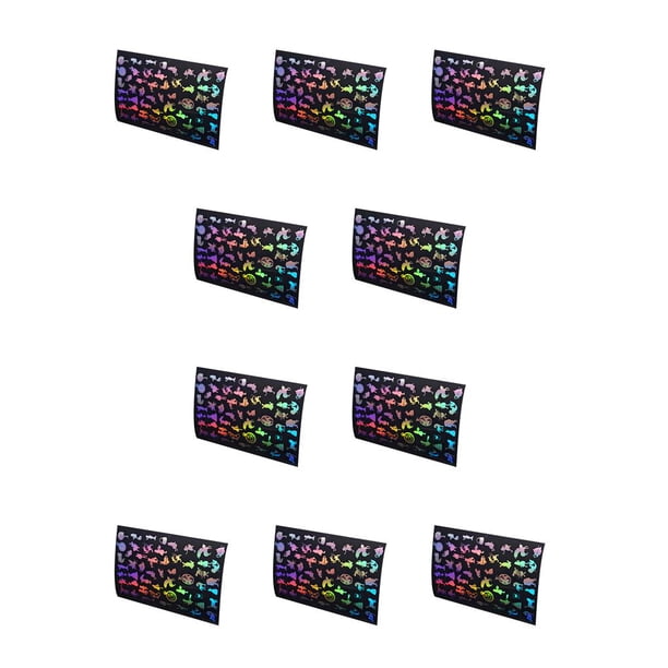 Inteprter Pegatinas transparentes, suministros de arte, calcomanías para diario, artesanías coloridas, embalaje de regalo, Kits de álbumes de Caricatura 1 10piezas
