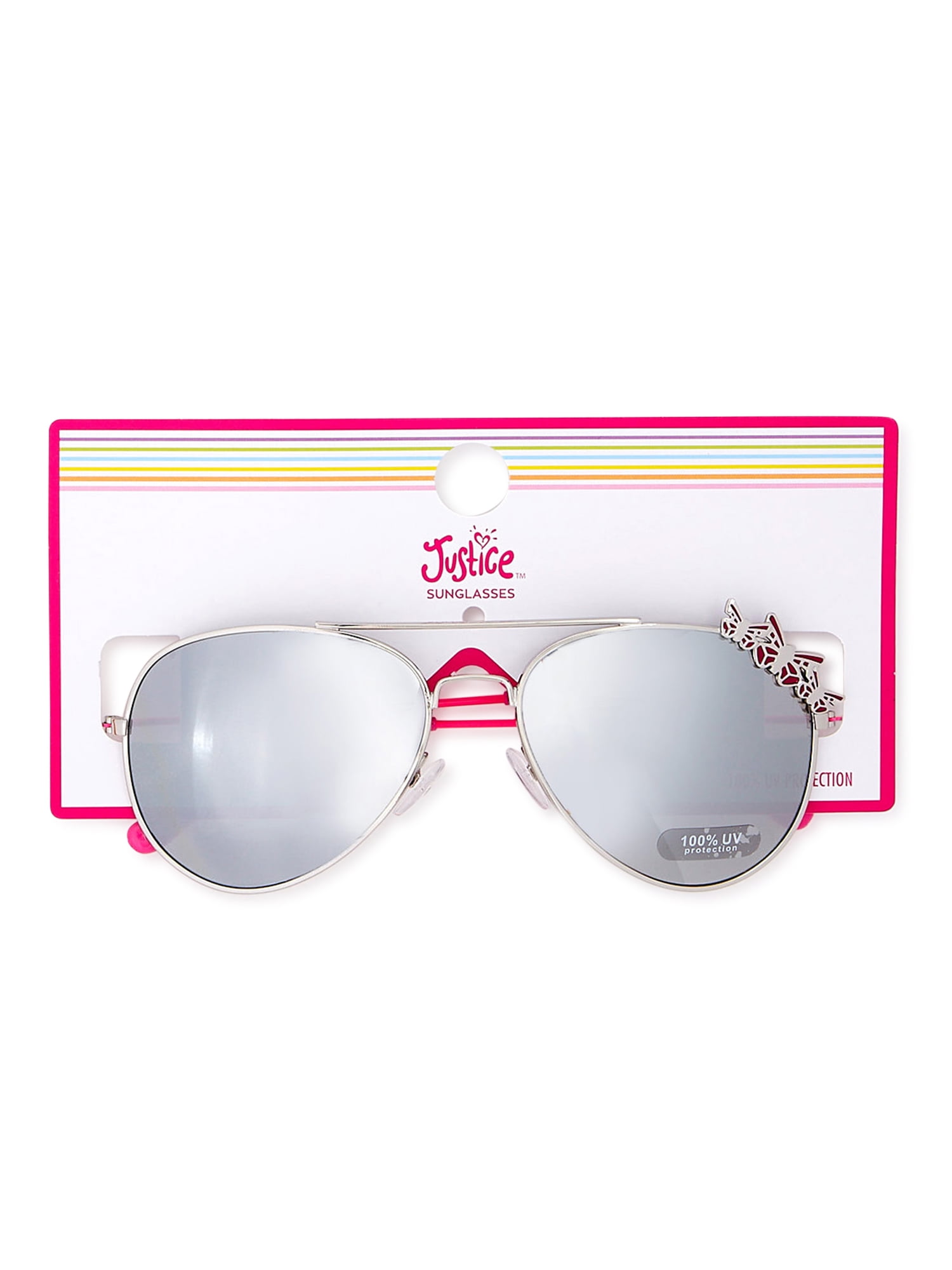 Justice Girls' Lilac Frameless Sunglasses with Corner Star Decal
