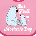 thumbnail image 4 of Inktastic Our First Mothers Day with Polar Bears Boys or Girls Baby Bib, 4 of 4