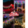 thumbnail image 5 of Colorful Lights Outdoor, 33ft 306 LED Icicle Lights for Outside House with Connectable Clear Wire 8 Modes Timer, Plug in Waterproof for Eaves Yard Party Indoor Holiday Decoration, 5 of 9