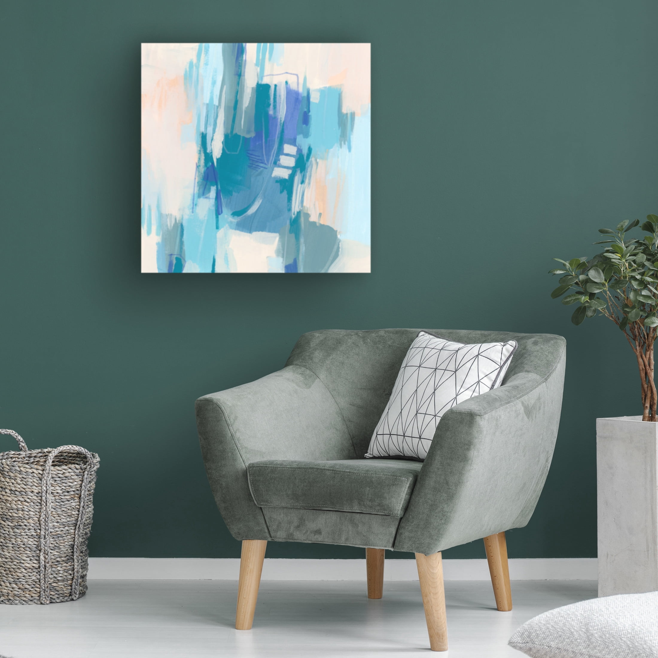 Trademark Fine Art June Erica Vess Azure Margin I Canvas Wall Art